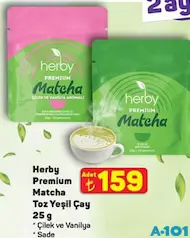 HERBY PREMİUM MATCHA TOZ YEŞİL ÇAY 25 G fiyat ve kampanya bilgisi